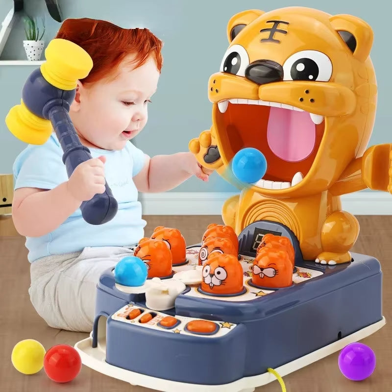 Children's Light Music Whac A Mole Toys Multifunctional Play Hit Hammering Game Educational Interactive Toys Christmas Gift