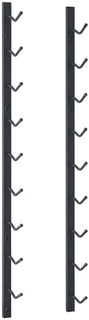 Wine Enthusiast NFINITY 9 Bottle Wall Mounted Wine Rack Black