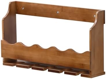 Free Standing Brass Wood Wine Rack Organizer