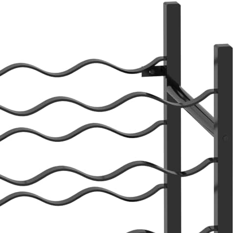 CUMYZO 48 Bottle Wine Rack Black Metal