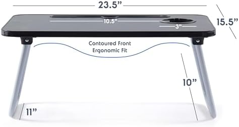 Nestl Reading Pillow with Laptop Lap Desk - Grey 1
