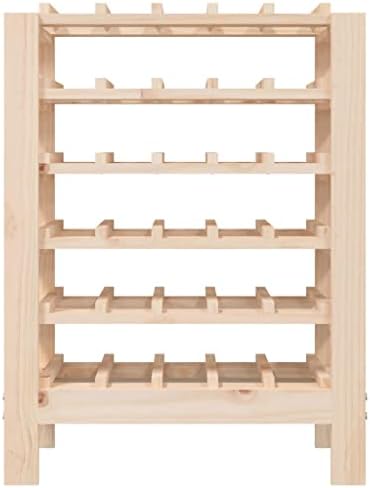 vidaXL Solid Wood Wine Rack 30 Bottles