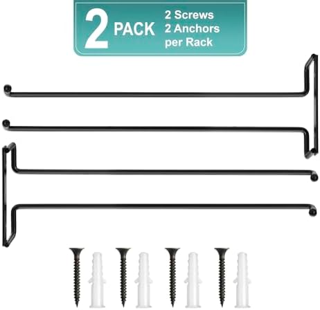 Sorbus Wall Wine Rack Glass Holder Set - 2 Pack