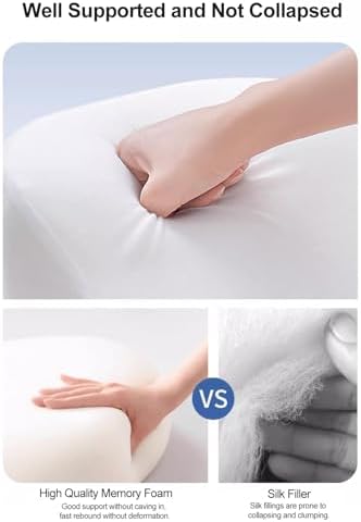 WAHHWF Face Down Pillow with Memory Foam and Removable Cover
