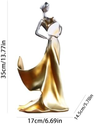 Resin Wine Bottle Holder with Dancing Girl Decor