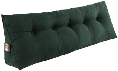 Dark Green Headboard Pillow with Removable Cover