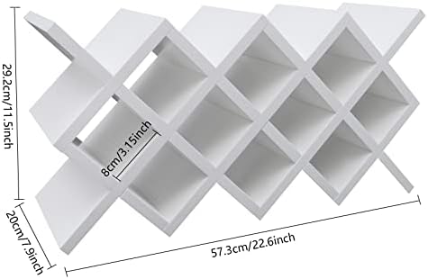 10 Grids Wall-Mounted Wine Rack with Lattice Design
