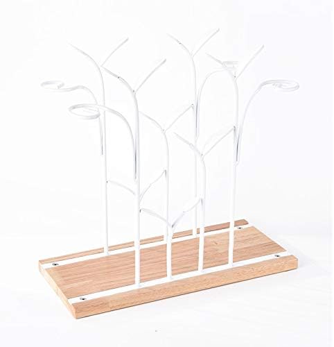 White Freestanding Wine Rack Holds 4 Bottles 4 Glasses