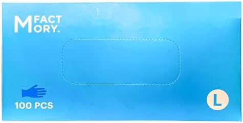 A-Trend Deals Nitrile Disposable Gloves Large Blue