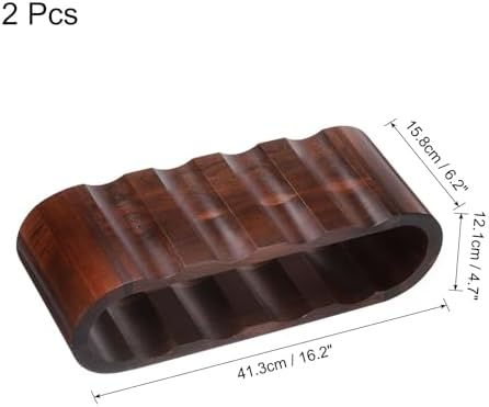 Uxcell Wooden Wine Rack 8 Bottle Holder Stand