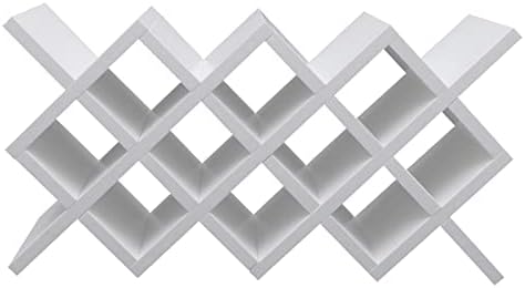 10 Grids Wall-Mounted Wine Rack with Lattice Design