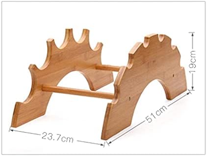 Bamboo Wine Rack 6 Bottles Countertop Storage
