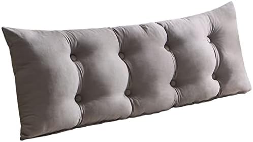 ZZYK Soft Reading Bed Rest Pillow Large Bolster - Grey 47