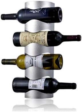 4 Bottles Stainless Steel Wall Mount Wine Holder Rack