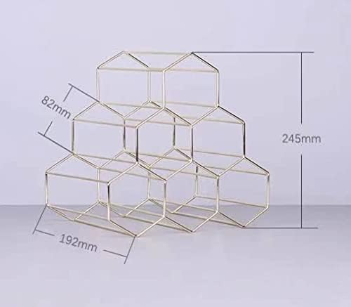 Nordic Wrought Iron Wine Holder with Honeycomb Design