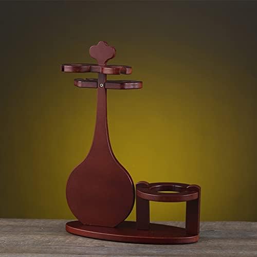 OXOAMP Freestanding Wine Rack with Glass Holder Wooden Storage Stand