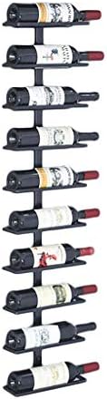ZJDYDY Wall-Mounted Wine Rack 10 Bottles Black