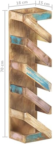 ZQQLVOO 5-Bottle Wine Rack Freestanding Reclaimed Wood