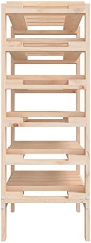 vidaXL Solid Wood Wine Rack 30 Bottles