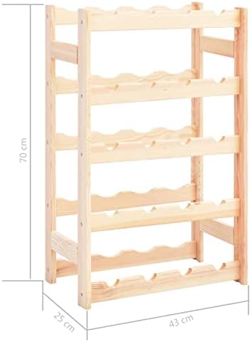 Qiangxing 20-Bottle Wine Rack with Rustic Design