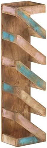 ZQQLVOO 5-Bottle Wine Rack Freestanding Reclaimed Wood