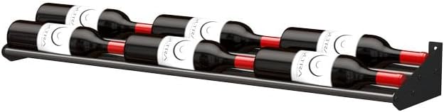 Ultra Wine Racks Showcase Cascading Row - Black Metal