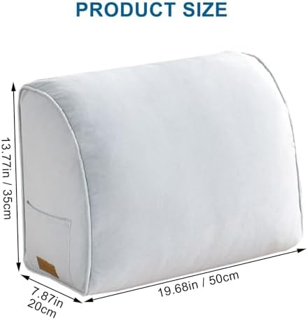 Thick Sofa Back Cushion Removable and Washable Headboard Pillow Brown