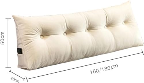 COZMAX Queen Wedge Pillow Headboard with Dark Grey Cover