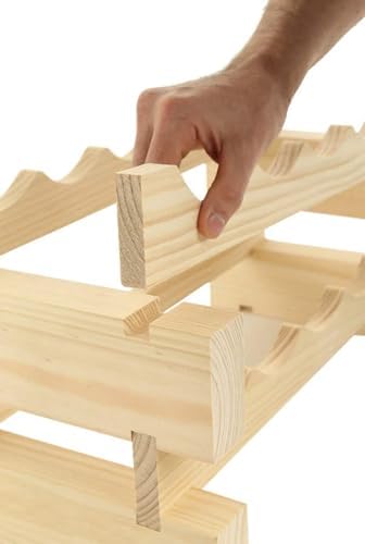 72 Bottle Wine Rack 9 Wide Dark Stain