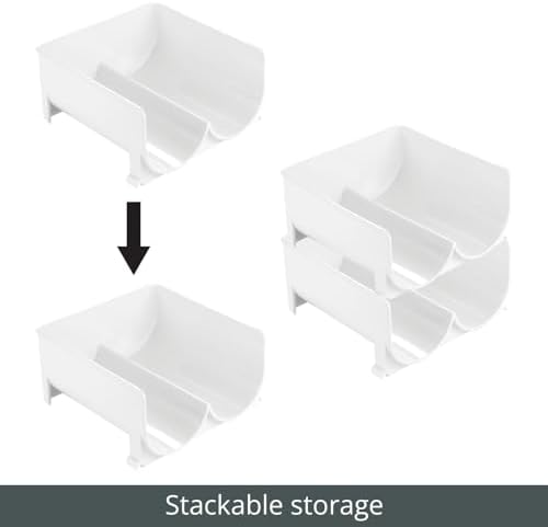 mDesign Stackable Wine Rack - 3 Bottle Storage Organizer