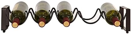 GANYKQ Stackable Wine Rack Freestanding Metal Bottle Storage Shelf