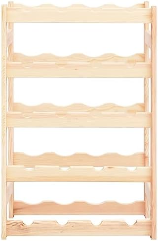 VRAXO Wine Rack for 20 Bottles Pinewood 1