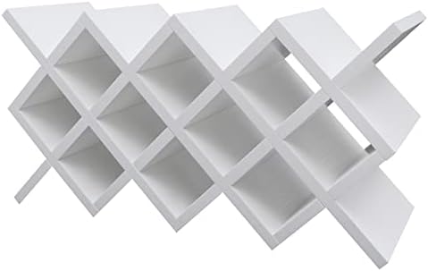10 Grids Wall-Mounted Wine Rack with Lattice Design