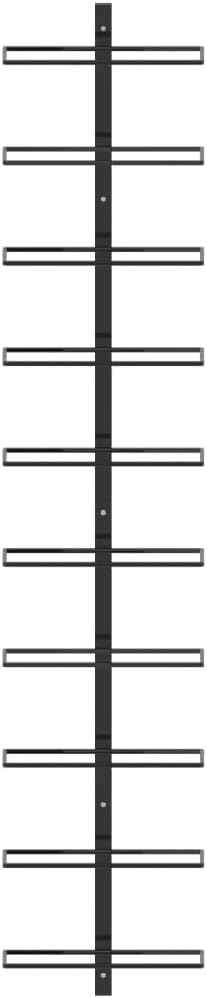 THOYTOUI 10-Bottle Wall-Mounted Wine Rack Black Metal