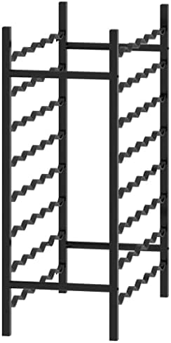 CUMYZO 48 Bottle Wine Rack Black Metal