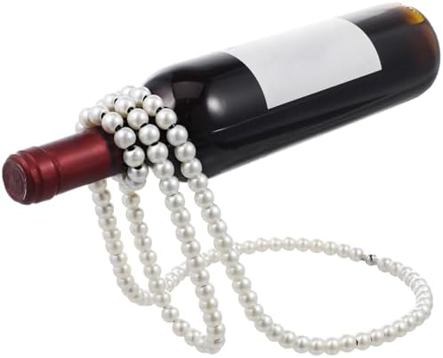 BESPORTBLE Pearl Necklace Wine Rack for Home Bar Decor