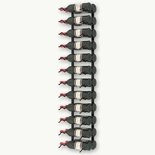 WEHUOSIF Wall-Mounted Wine Rack for 24 Bottles Black Iron