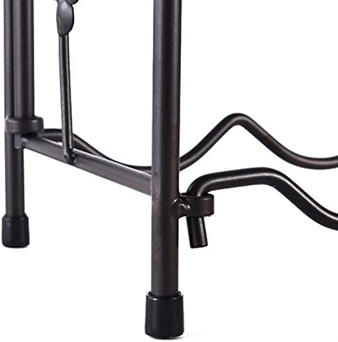 PAREKS Wine Rack with 8 Glass Holder Iron European Style
