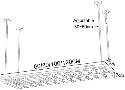 Iron Wine Rack Wall Mounted with Adjustable Height and Glass Holder