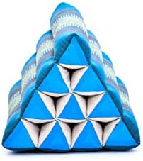 Leewadee Thai Triangle Cushion - Light Blue 20 x 13 x 13 Inches