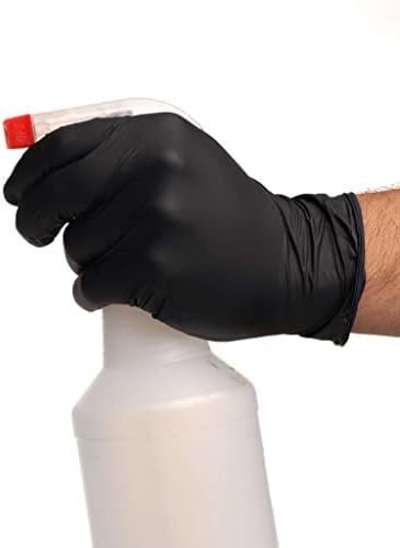 EcoQuality Disposable Black Nitrile Gloves - 4 Mil 500 Count