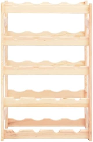 Aisifx 20 Bottle Pinewood Wine Rack