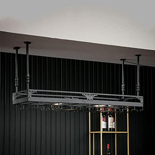 ZJDYDY Wall-Mounted Wine Rack with Adjustable Hanging Rod