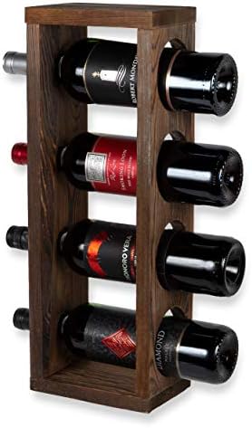Rustic State Walnut Tabletop Wine Rack - 2 Pack Hold 8 Bottles