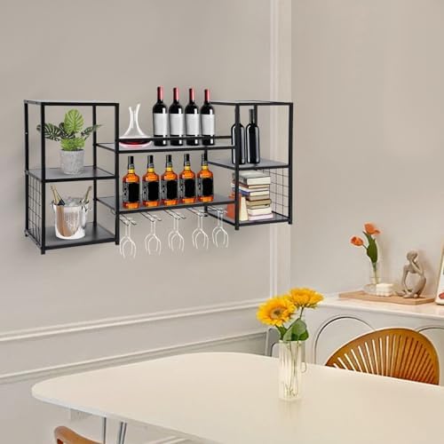 5-Tier Wall Mounted Wine Rack for 40 Bottles
