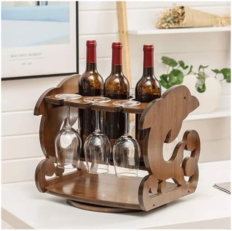 OXOAMP Freestanding Wine Rack with Rotating Design