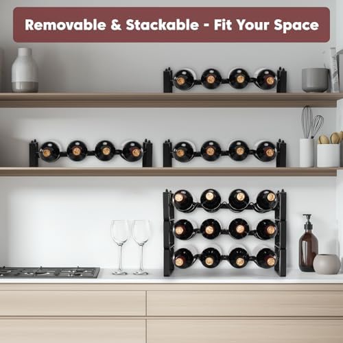 ICOHOT 2 Tier 3 Tier Stackable Wine Rack Bundle