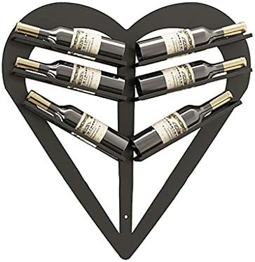 Wall-Mounted Wine Rack for 6 Bottles - Wrought Iron Design White