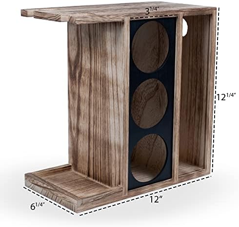 Rustic State Burnt Brown Wine Rack for 3 Bottles