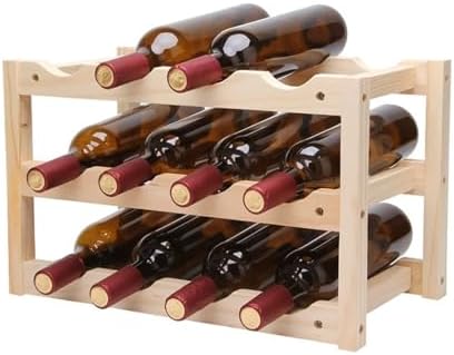 OXOAMP Freestanding 3-Tier Wine Rack with 12 Bottle Capacity